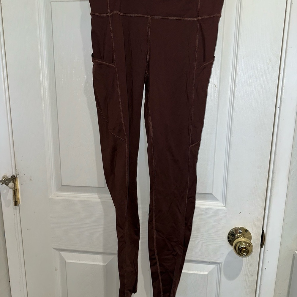 Lululemon Athletica Brown Leggings Full-Length Slim Fit